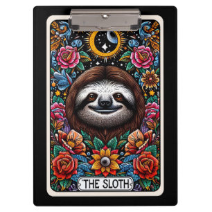 Carpeta De Pinza La Carta de Tarot del Perezoso Místico Adorable