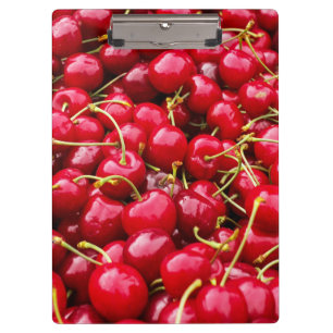 Carpeta De Pinza la cereza roja linda deliciosa da fruto fotografía