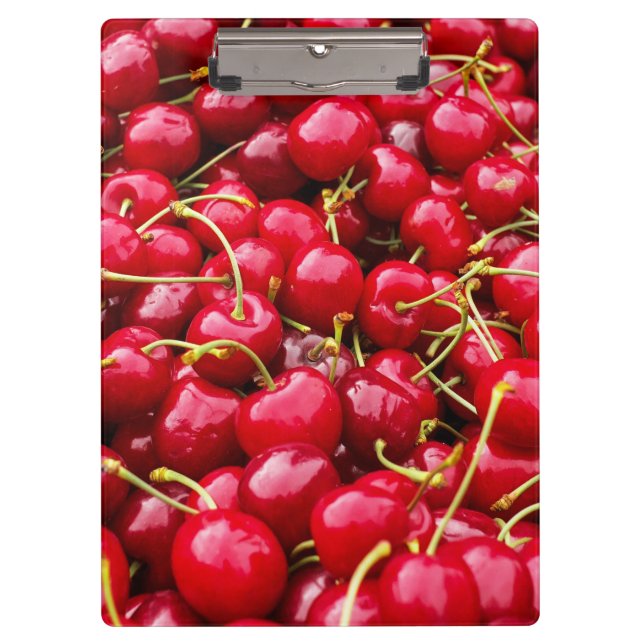 Carpeta De Pinza la cereza roja linda deliciosa da fruto fotografía (Anverso)
