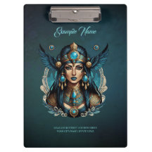 La diosa egipcia Isis en colores azules