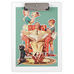 Carpeta De Pinza La familia nuclear de los años 50 de la época de l
