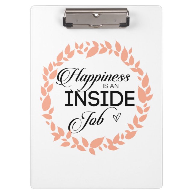 Carpeta De Pinza La Felicidad Es Una Esposa De Trabajo Interior (Anverso)