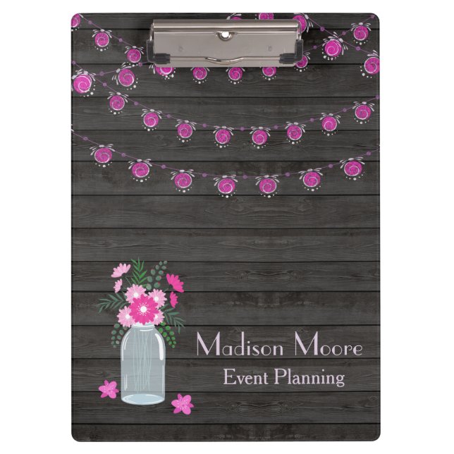 Carpeta De Pinza La luz elegante del país ata al planificador de (Anverso)