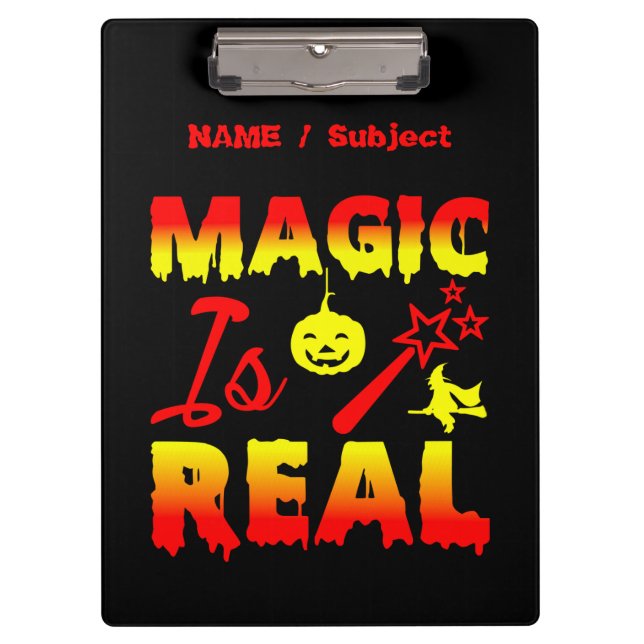 Carpeta De Pinza La magia es la verdadera varita de halloween (Anverso)