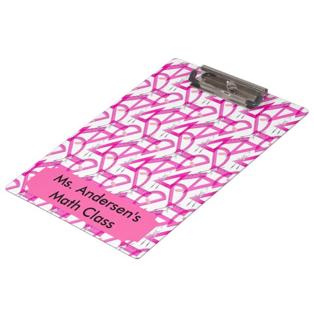Carpeta De Pinza La matemáticas rosada personalizada de los (Angular)