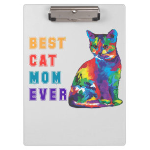 Carpeta De Pinza La mejor mamá del gato nunca Mensajes de texto Lin