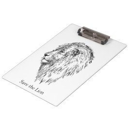 Carpeta De Pinza La moda salva al negro y blanco león