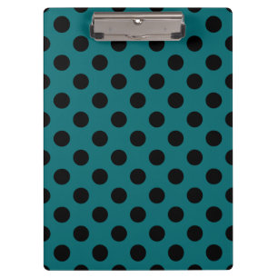 Carpeta De Pinza La polka negra se pone en verde azulado