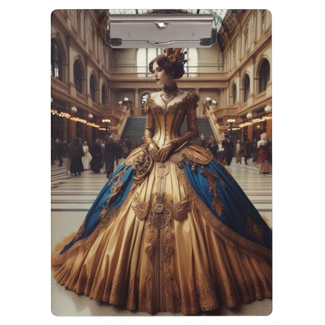 Carpeta De Pinza La princesa de oro Steampunk Victorian Industrial (Anverso)