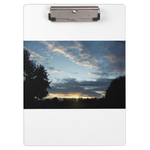 Carpeta De Pinza La puesta del sol azul soña el tablero blanco