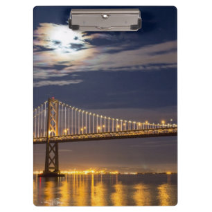 Carpeta De Pinza La salida de la luna esta noche sobre el puente de