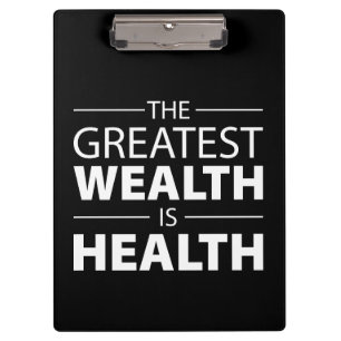 Carpeta De Pinza La salud es riqueza, el gimnasio Inspirador