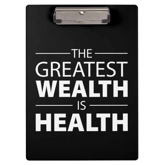 Carpeta De Pinza La salud es riqueza, el gimnasio Inspirador (Anverso)