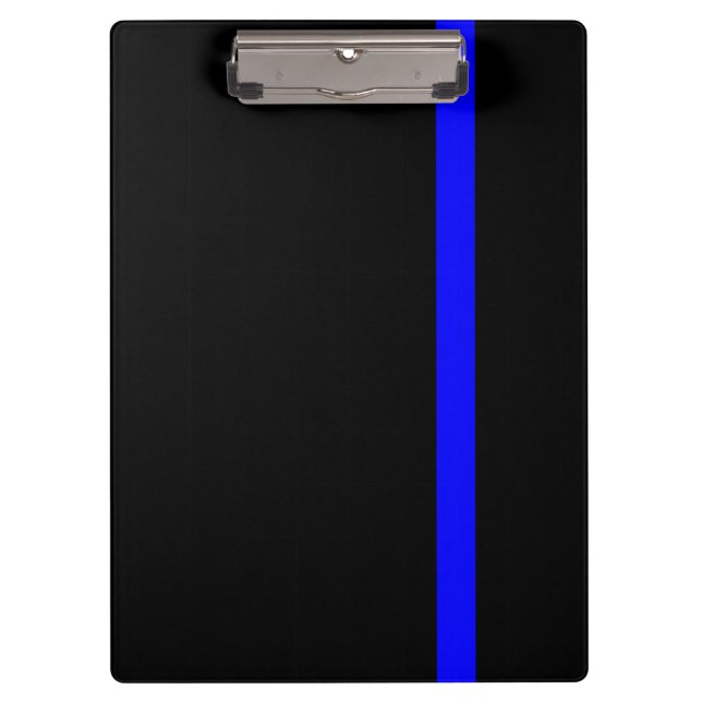 Carpeta De Pinza La simbólica delgada línea azul en negro (Anverso)