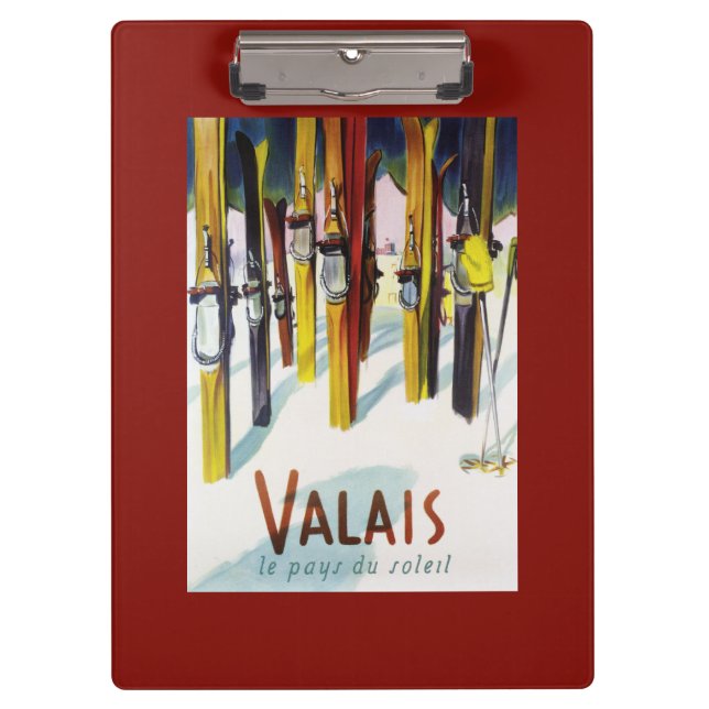 Carpeta De Pinza La tierra de la sol - esquís que se colocan en (Anverso)