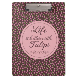 Carpeta De Pinza La vida es mejor con Tulips - Patrones