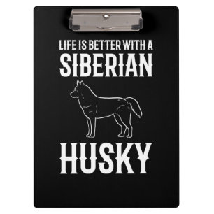 Carpeta De Pinza La Vida Es Mejor Con Un Perro Husky Siberiano