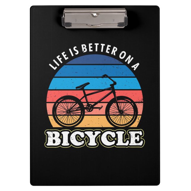 Carpeta De Pinza La Vida Es Mejor En Bicicleta (Anverso)