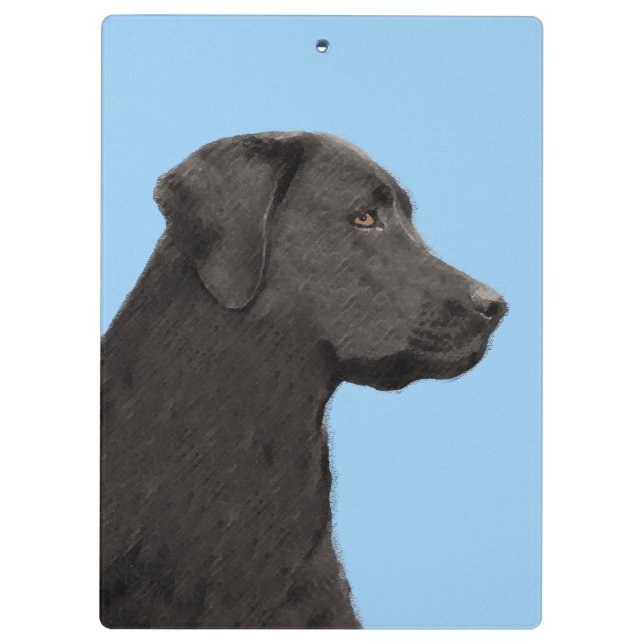 Carpeta De Pinza Labrador recuperador pintura negra original de per (Reverso)