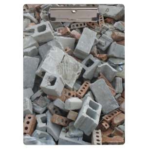 Carpeta De Pinza Ladrillos y bloques Demolición Desechos Portapape