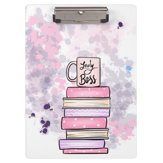 Carpeta De Pinza Lady Boss Books y Mug Planner (Anverso)