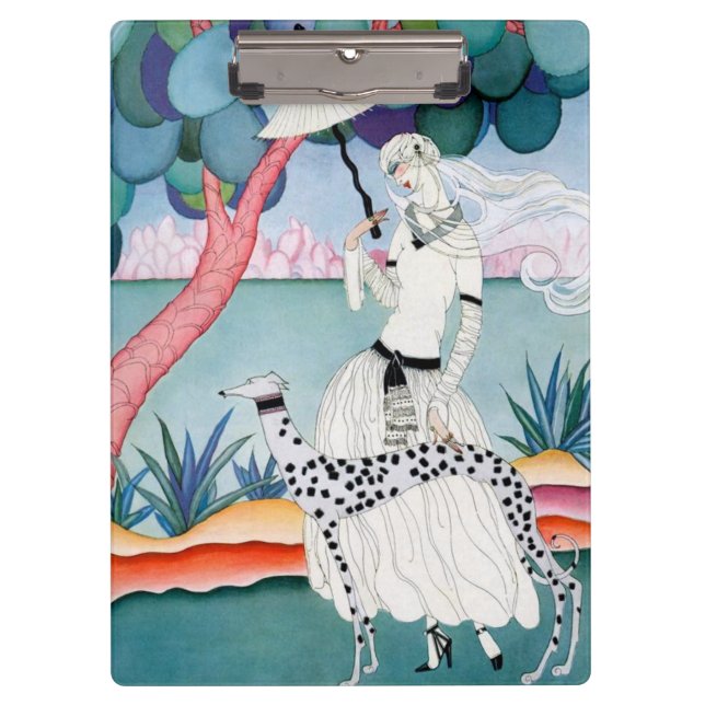 Carpeta De Pinza Lady with Dalmatian Dog - Helen Dryden (Anverso)