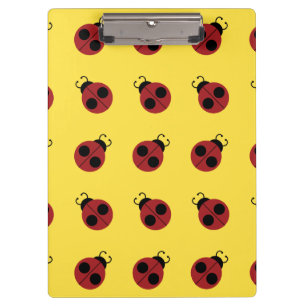 Carpeta De Pinza Ladybug 60s retro fresco amarillo