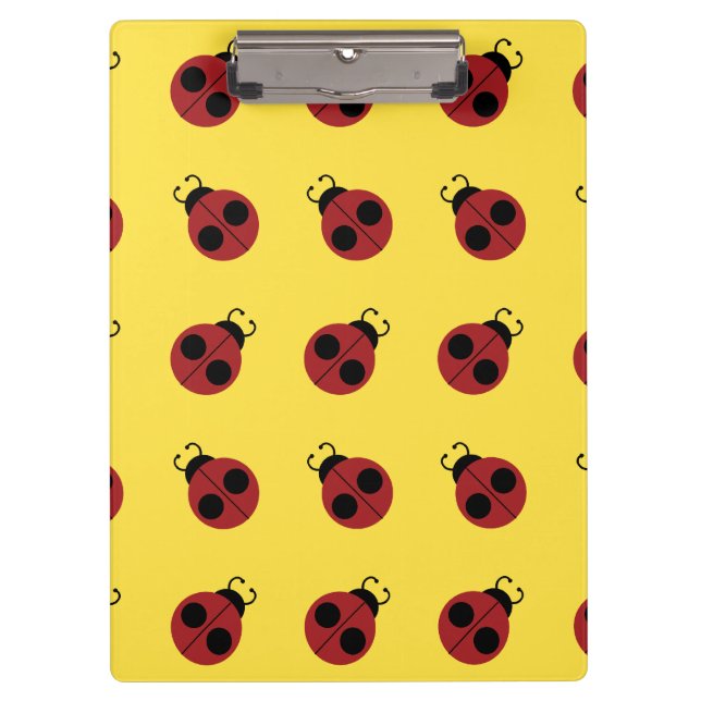 Carpeta De Pinza Ladybug 60s retro fresco amarillo (Anverso)