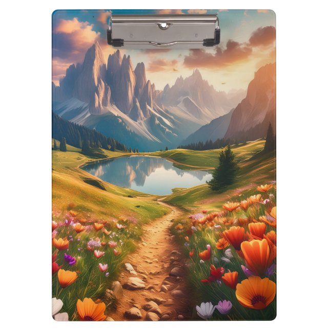 Carpeta De Pinza Lago Dolomita de estilo vintage (Anverso)