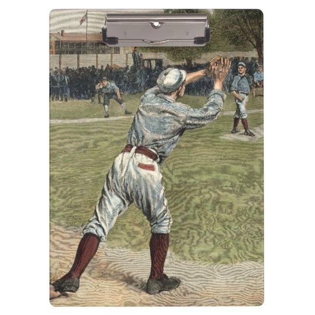 Carpeta De Pinza Lanzan jugador de béisbol en segunda base (Anverso)