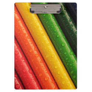 Carpeta De Pinza Lápices de colores arcoiris