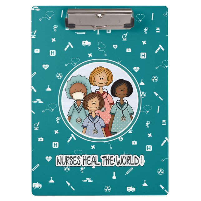 Carpeta De Pinza Las enfermeras curan el mundo (Anverso)