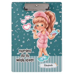 Carpeta De Pinza Las enfermeras lo hacen con amor. Enfermeras de en