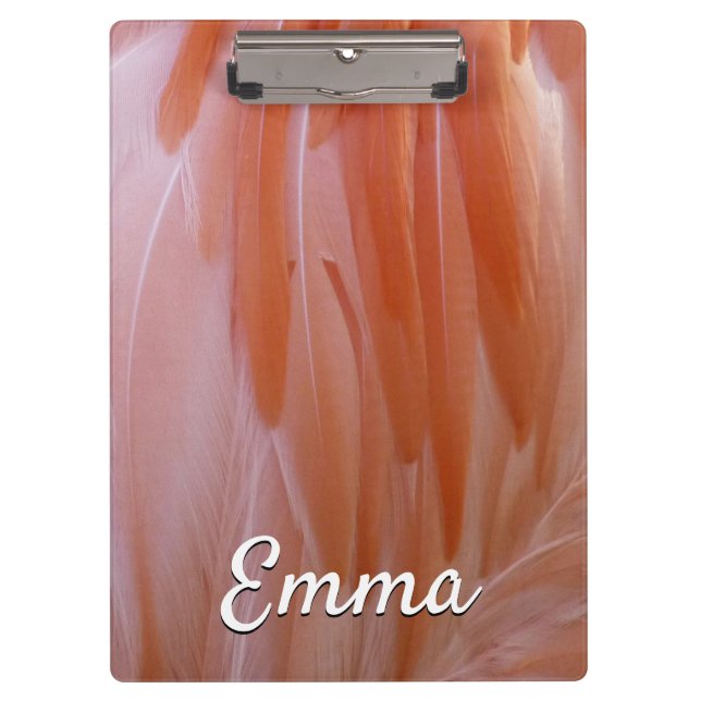 Carpeta De Pinza Las plumas flamencas en tonos rosas (Anverso)