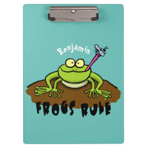 Carpeta De Pinza Las ranas gobiernan personalizado de rana verde di