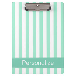 Carpeta De Pinza Las rayas de Aqua Frescas Personalizadas