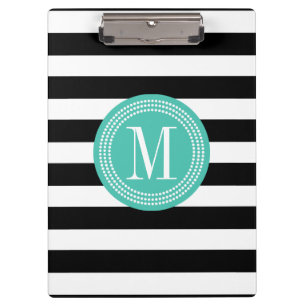 Carpeta De Pinza Las rayas negras y blancas elegantes