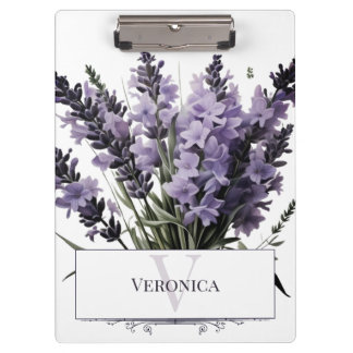 Carpeta De Pinza Lavanda con color de agua personalizada