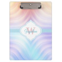 Lavanda verde azulada anaranjada del monograma