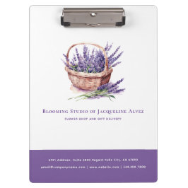 Carpeta De Pinza Lavandería de Flor Personalizada Elegante