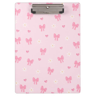 Carpeta De Pinza Lazo Rosa Perfecto y Patrón Floral – Femenino Ador