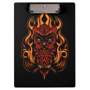Carpeta De Pinza Lechuza de Fuego