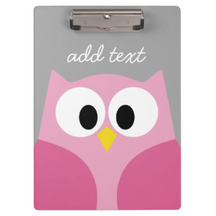 Carpeta De Pinza Lechuza Personalizado pequeña - Nombre personaliz
