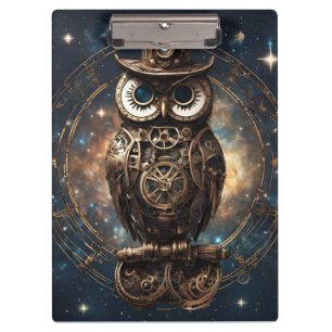 Carpeta De Pinza Lechuza Steampunk