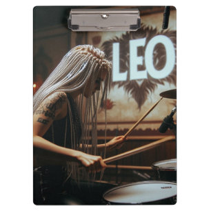 Carpeta De Pinza Leo Zodiac Musician Drums
