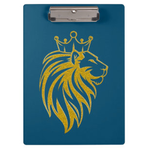 Carpeta De Pinza León con corona - Estilo de oro 2