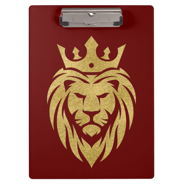 Carpeta De Pinza León con Corona - Estilo Oro 3 (Anverso)