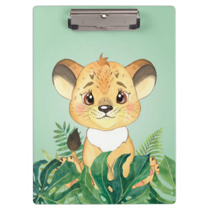 Carpeta De Pinza León Y Hojas Para El Bebé De León