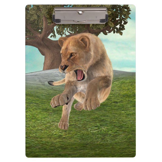 Carpeta De Pinza Leona Cazadora (Anverso)