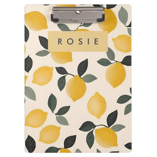 Carpeta De Pinza Leones de época personalizadas con hojas verdes (Anverso)